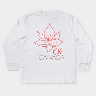 Oh, Canada Trillium Kids Long Sleeve T-Shirt